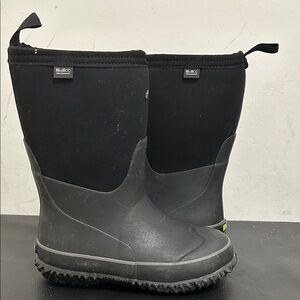 Kids Black Waterproof Winter Boots